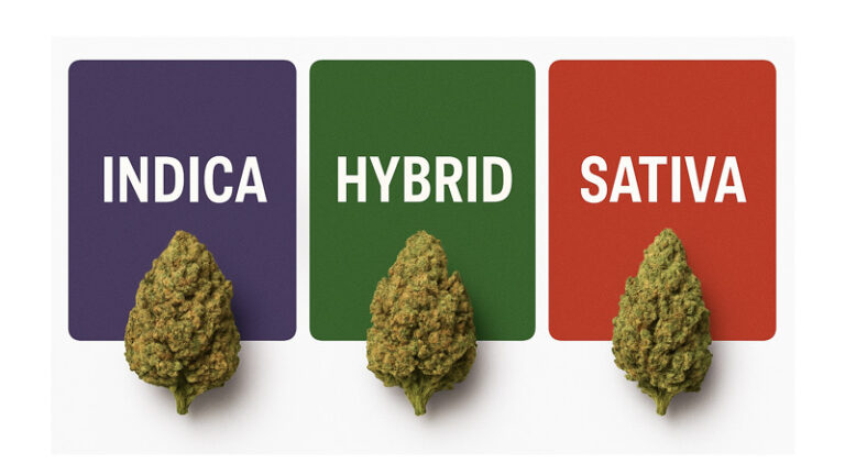 indica, hybrid and sativa strain